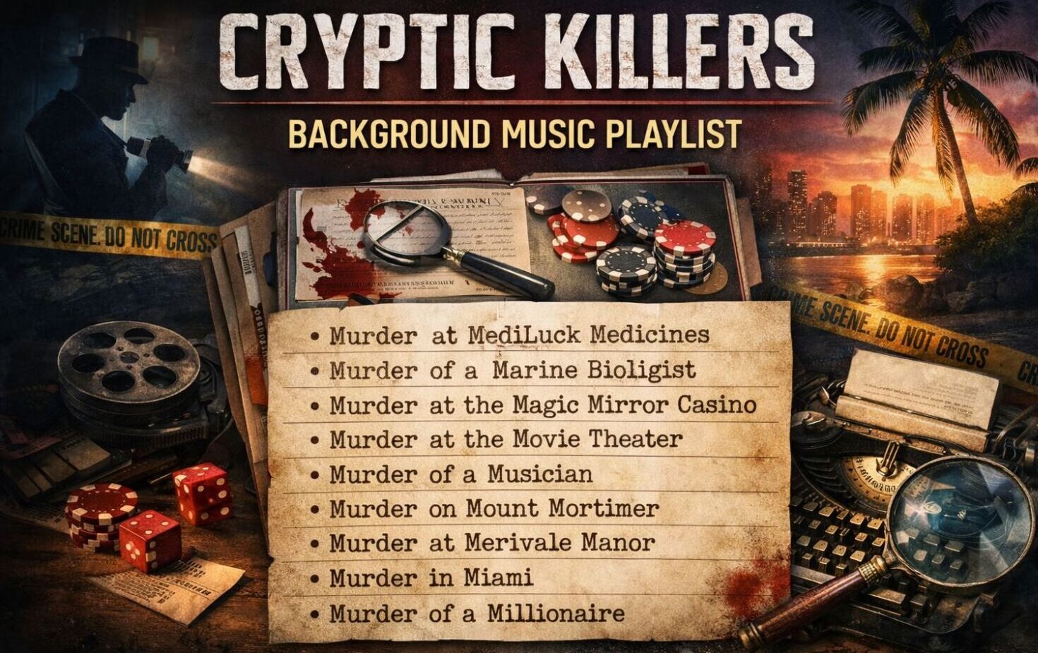 Cryptic Killers Murder Mystery Soundtrack